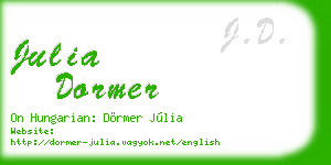julia dormer business card