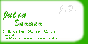 julia dormer business card